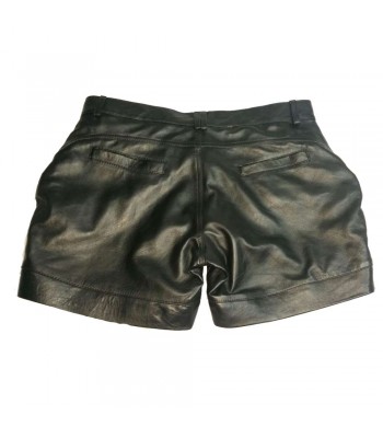 Women Genuine Leather Black Short Ladies New Short Pant